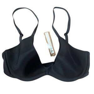 Skims 42D Weightless Scoop Bra Onyx Black NWT $58 MSRP